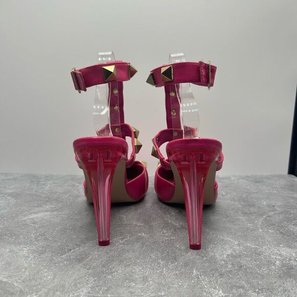 Steve Madden Audra Pink Pointed Closed Toe Ankle Strap Detailed Heeled Sandals S - Picture 5 of 14